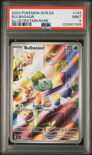 Bulbasaur 2024 Pokemon Scarlet & Violet Illustration Rare PSA 9 #143