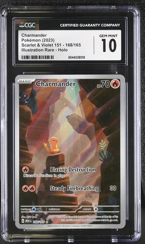 Charmander 2023 Pokemon Scarlet & Violet 151 Secret Rare CGC 10 #168