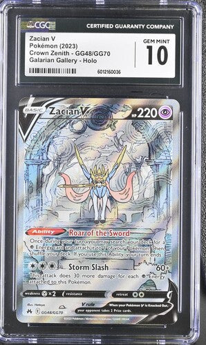 Zacian V 2023 Pokemon SWSH Crown Zenith Galarian Gallery CGC 10 #GG48