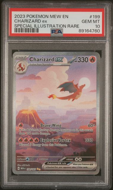 Charizard ex 2023 Pokemon Scarlet & Violet 151 Special Illustration Rare PSA 10 #199