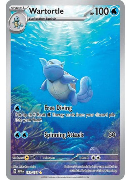 Wartortle #171 Illustration Rare Pokemon Scarlet & Violet 151
