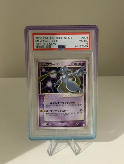 Mewtwo Japanese Gold Star 2005 Gift Box Mew PSA 4 #002/002