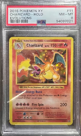 Charizard 2016 Pokemon XY Evolutions Holo PSA 8 #11