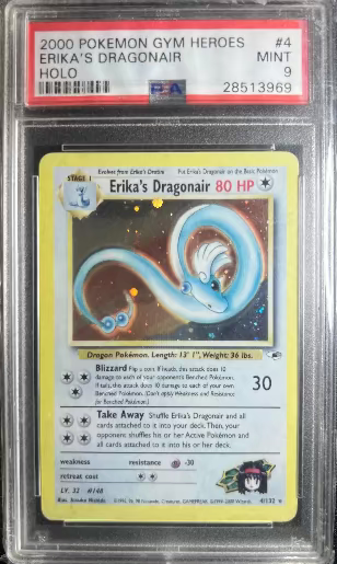 Erika's Dragonair 2000 Pokemon Gym Heroes Holo PSA 9 #4