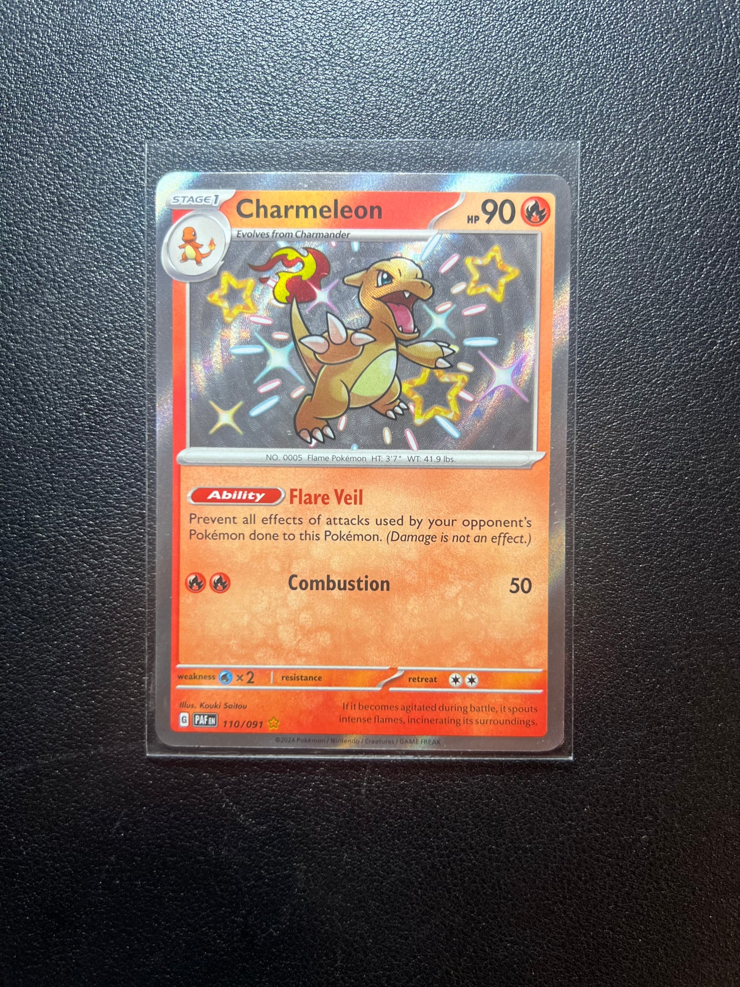 Charmeleon #110 Shiny Rare Pokemon Paldean Fates
