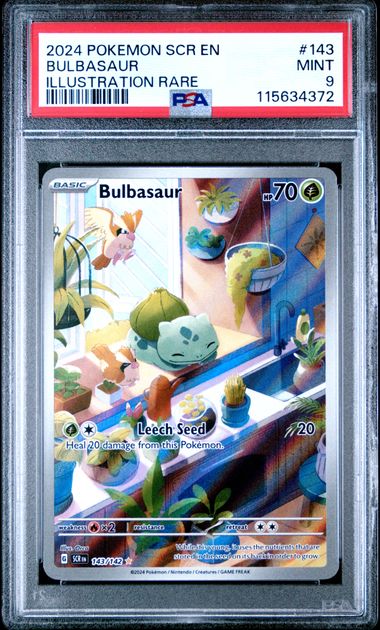 Bulbasaur 2024 Pokemon Scarlet & Violet Illustration Rare PSA 9 #143