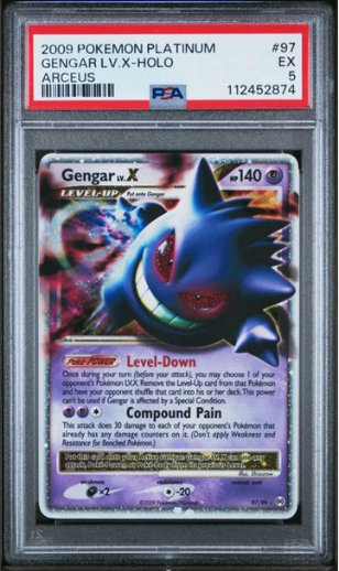 Gengar LV.X 2009 Pokemon Platinum Arceus Holo PSA 5 #97