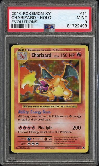 Charizard 2016 Pokemon XY Evolutions Holo PSA 9 #11