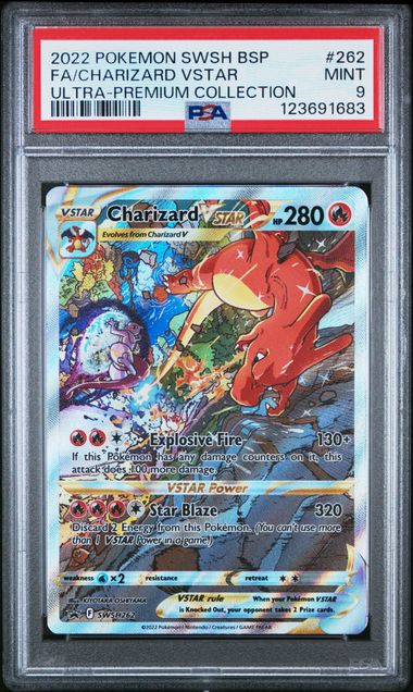 Charizard VSTAR 2022 Pokemon Sword & Shield Black Star Promo SWSH262 Ultra-Premium Collection PSA 9