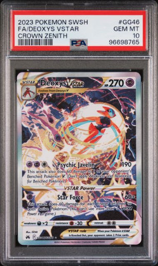 Deoxys VSTAR 2023 Pokemon SWSH Crown Zenith PSA 10 #GG46