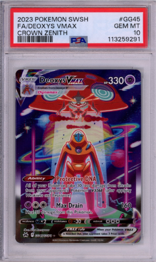 Deoxys VMAX 2023 Pokemon SWSH Crown Zenith PSA 10 #GG45
