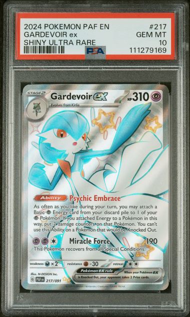 Gardevoir ex 2024 Pokemon Scarlet & Violet Paldean Fates PSA 10 #217