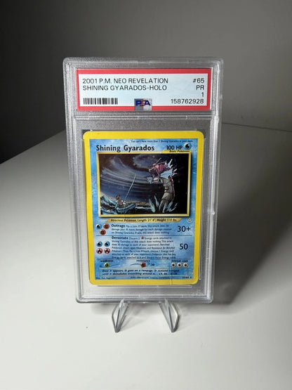 Shining Gyarados Holo 65/64 2001 Neo Revelation Unlimited PSA 1