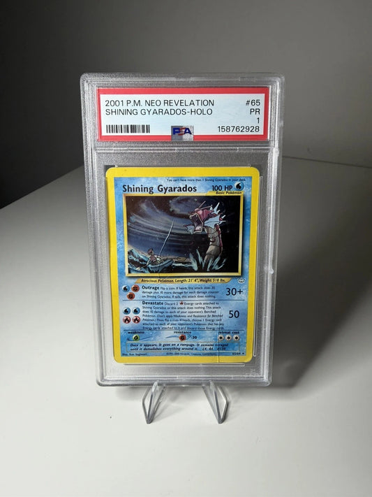 Shining Gyarados Holo 65/64 2001 Neo Revelation Unlimited PSA 1