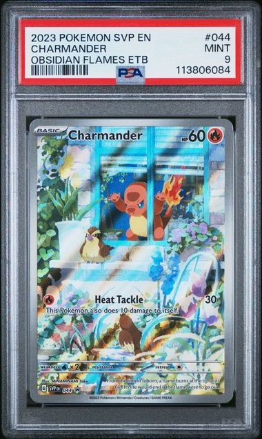 Charmander 2023 Pokemon Scarlet & Violet Obsidian Flames ETB Promo PSA 9 #044
