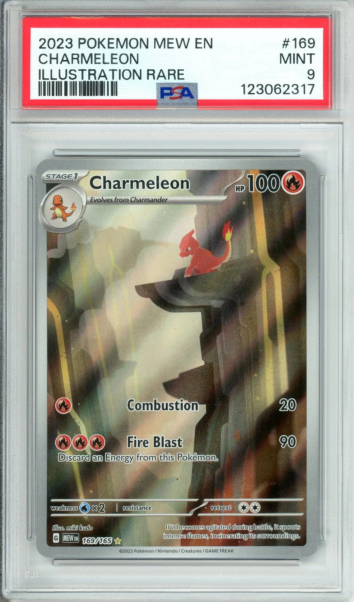 Charmeleon 2023 Pokemon Scarlet & Violet 151 Illustration Rare PSA 9 #169