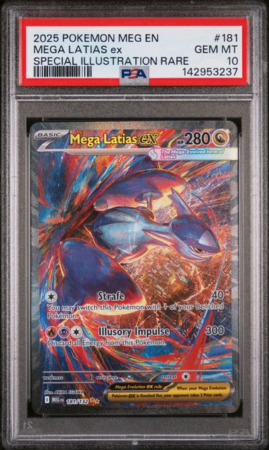 Mega Latias ex 2025 Pokemon Special Illustration Rare PSA 10 #181