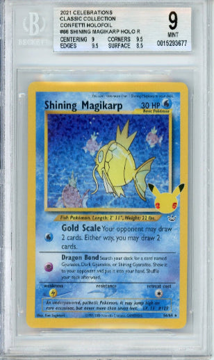 Shining Magikarp 2021 Pokemon Celebrations Classic Collection BGS 9 #66