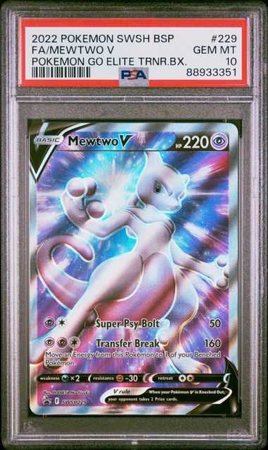 Mewtwo V 2022 Pokemon GO Elite Trainer Box Promo PSA 10 #SWSH229