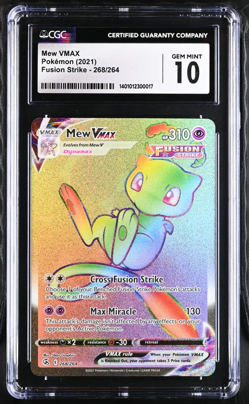 Mew VMAX 2021 Pokemon Fusion Strike Secret Rare CGC 10 #268