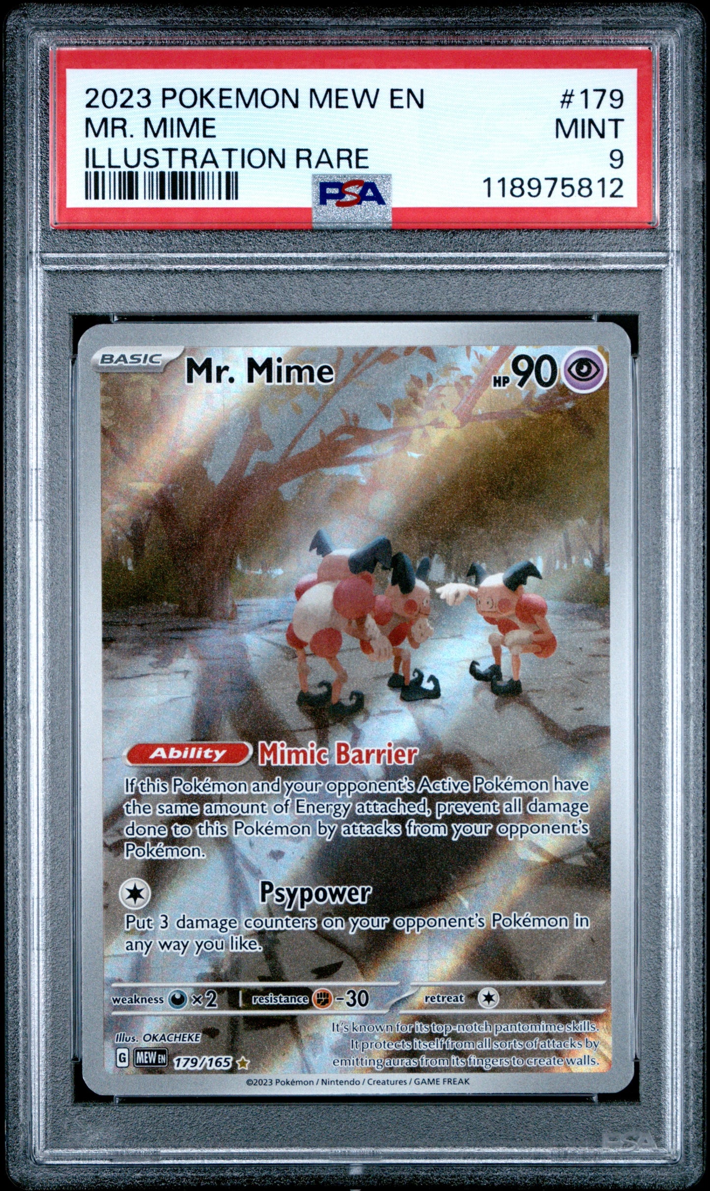 Mr. Mime 2023 Pokemon Scarlet & Violet 151 Illustration Rare PSA 9 #179