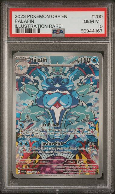 Palafin 2023 Pokemon Scarlet & Violet Obsidian Flames Illustration Rare PSA 10 #200