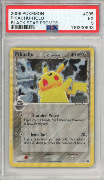 Pikachu 2006 Pokemon Black Star Promo PSA 5 #035