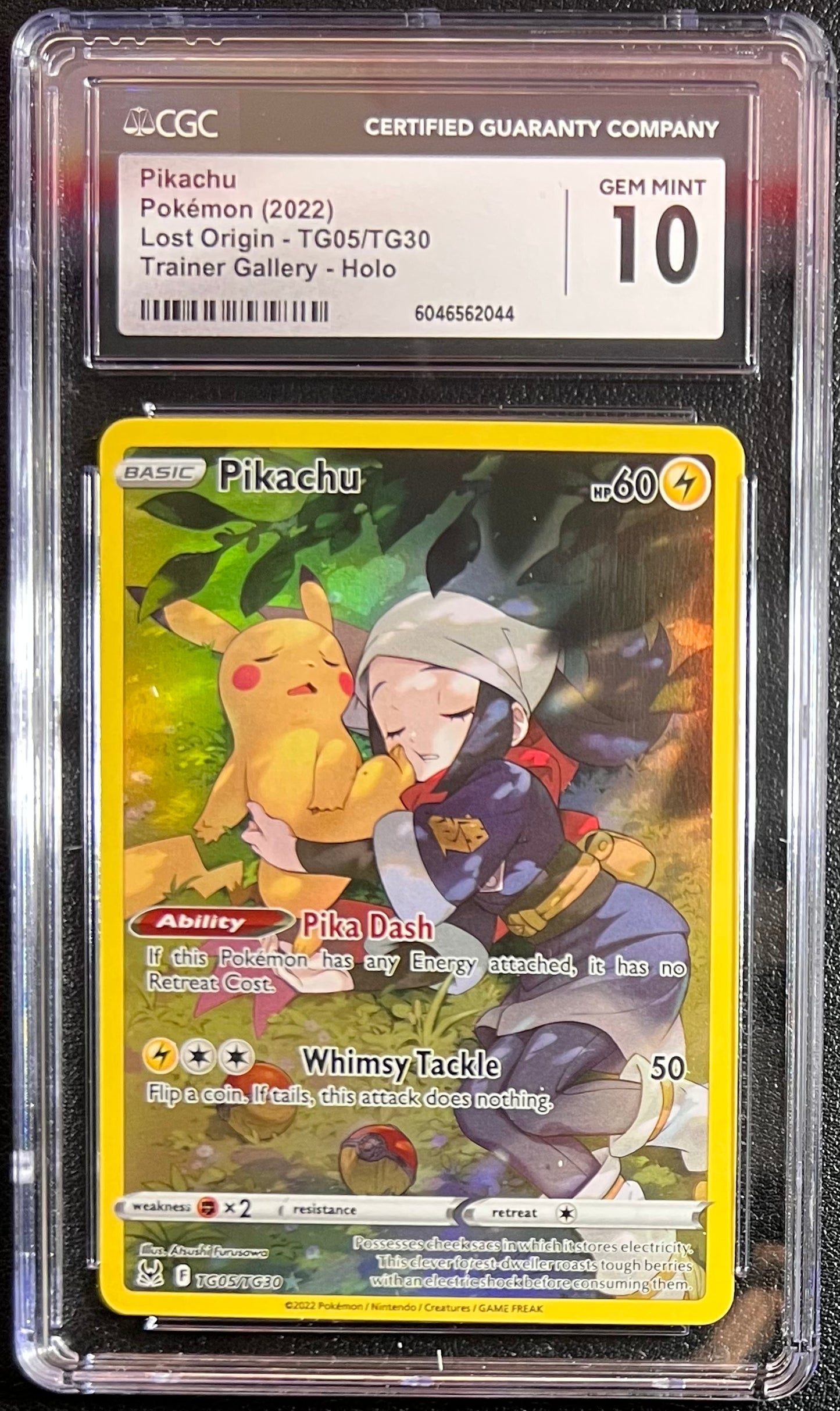 Pikachu 2022 Pokemon Sword & Shield Lost Origin Trainer Gallery TG05 CGC 10