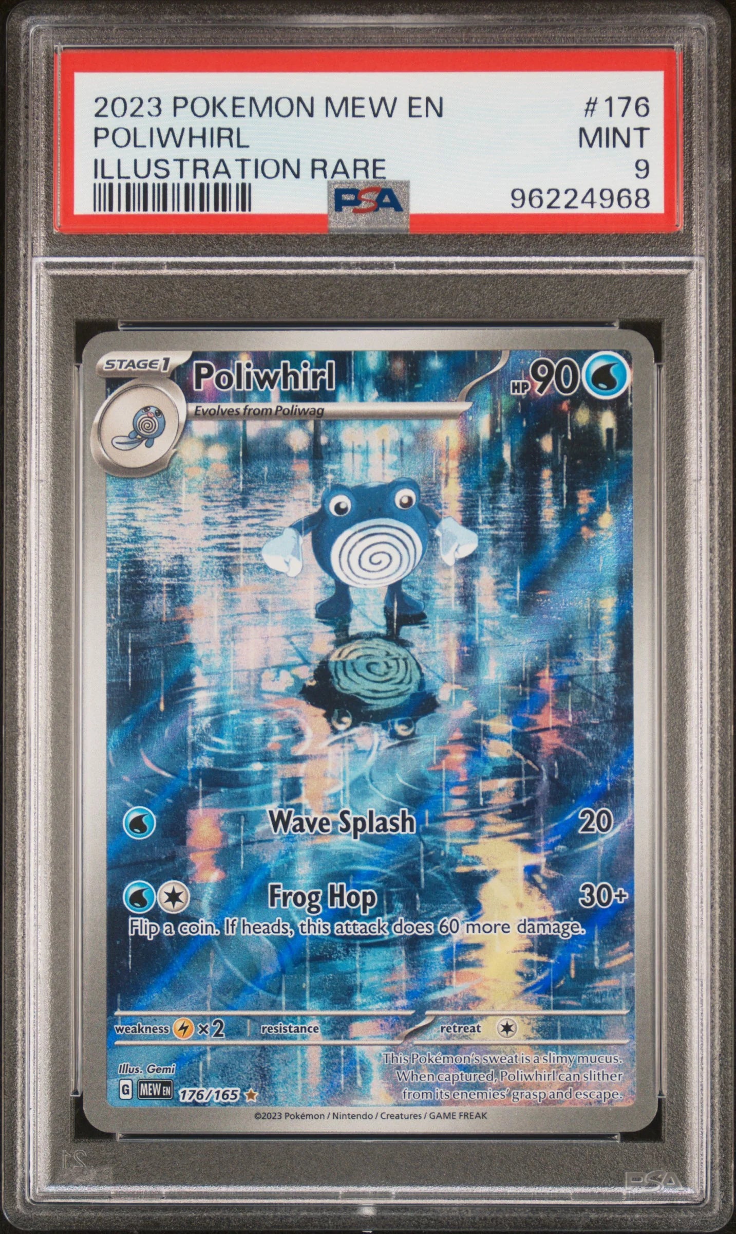 Poliwhirl 2023 Pokemon Scarlet & Violet 151 Illustration Rare PSA 9 #176