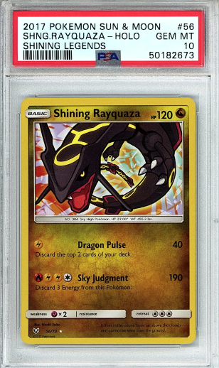 Shining Rayquaza 2017 Pokemon Sun & Moon Shining Legends Holo PSA 10 #56