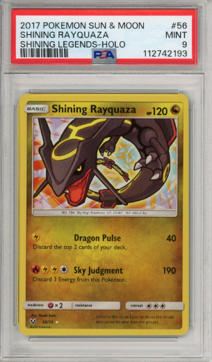 Shining Rayquaza 2017 Pokemon Sun & Moon Shining Legends Holo PSA 9 #56