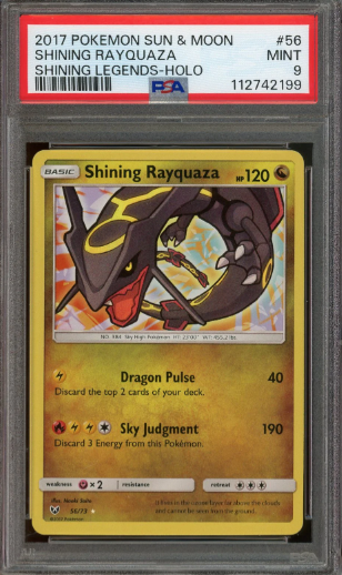 Shining Rayquaza 2017 Pokemon Sun & Moon Shining Legends Holo PSA 9 #56