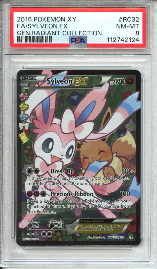 Sylveon EX 2016 Pokemon XY Generations Radiant Collection PSA 8 #RC32